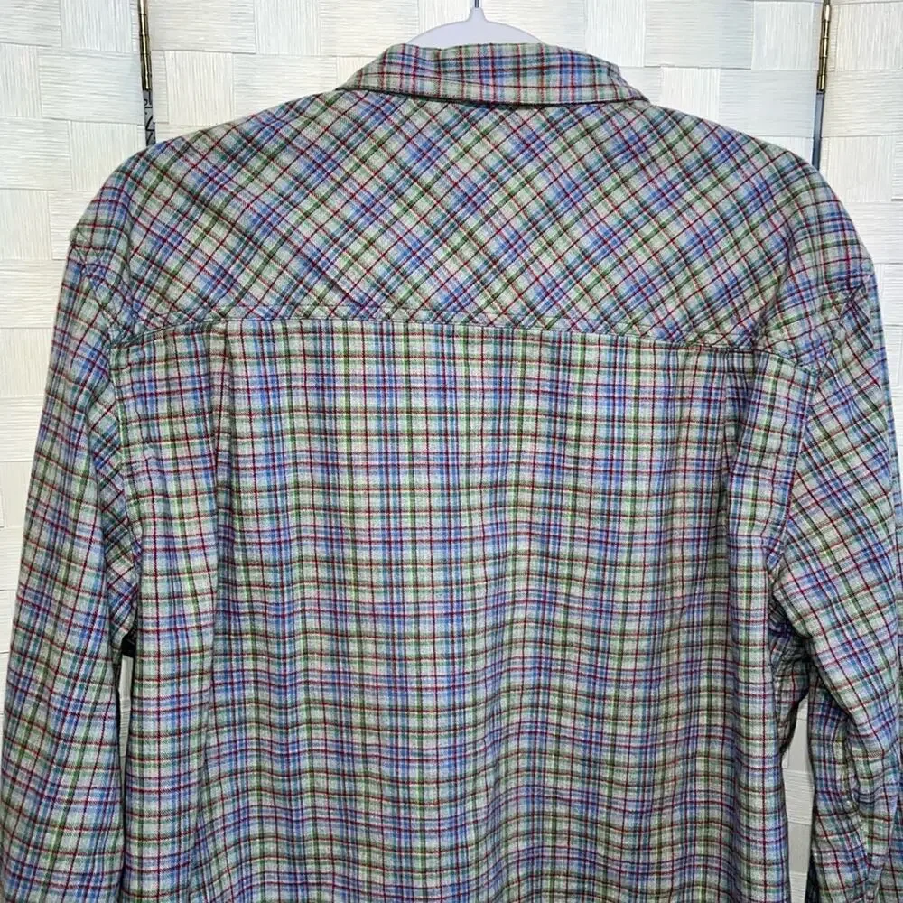Toad & Co Flannagan Long Sleeve Plaid Button Down Shirt Mens Size XL Flannel